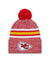 Kansas City Chiefs New Era 2023 Sideline - Sport Cuffed Pom Knit Hat - Red