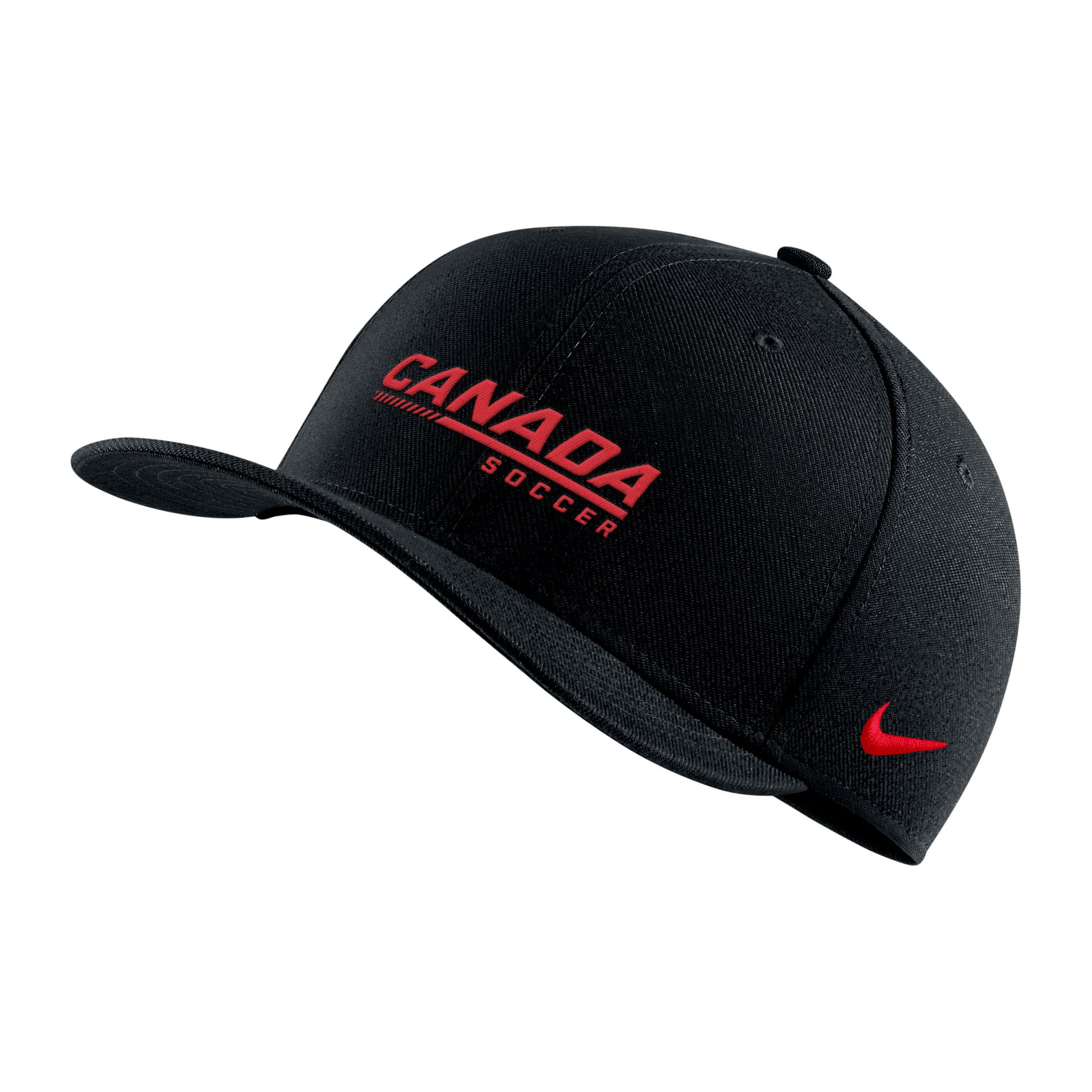 Canada Soccer Nike Dri-FIT Swoosh Classic 99' Flex Hat - Black - Pro League Sports Collectibles Inc.