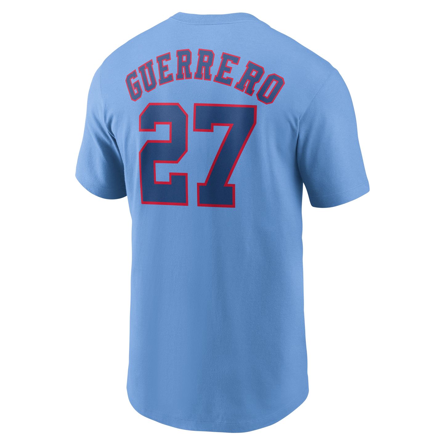 Montreal Expos Valdimir Guerrero Sr. #27 Nike Name & Number T-Shirt - Valor Blue