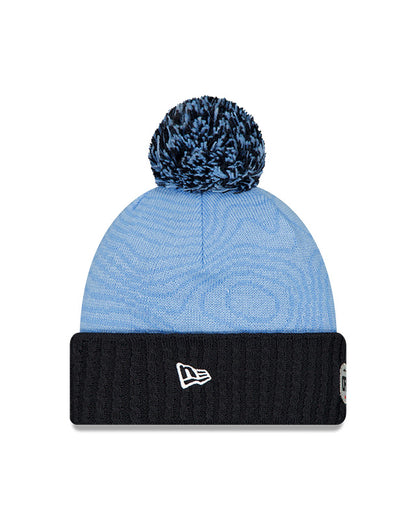 TORONTO ARGONAUTS CFL 2025 New Era Side Line Knit Pom Toque - Sky Navy