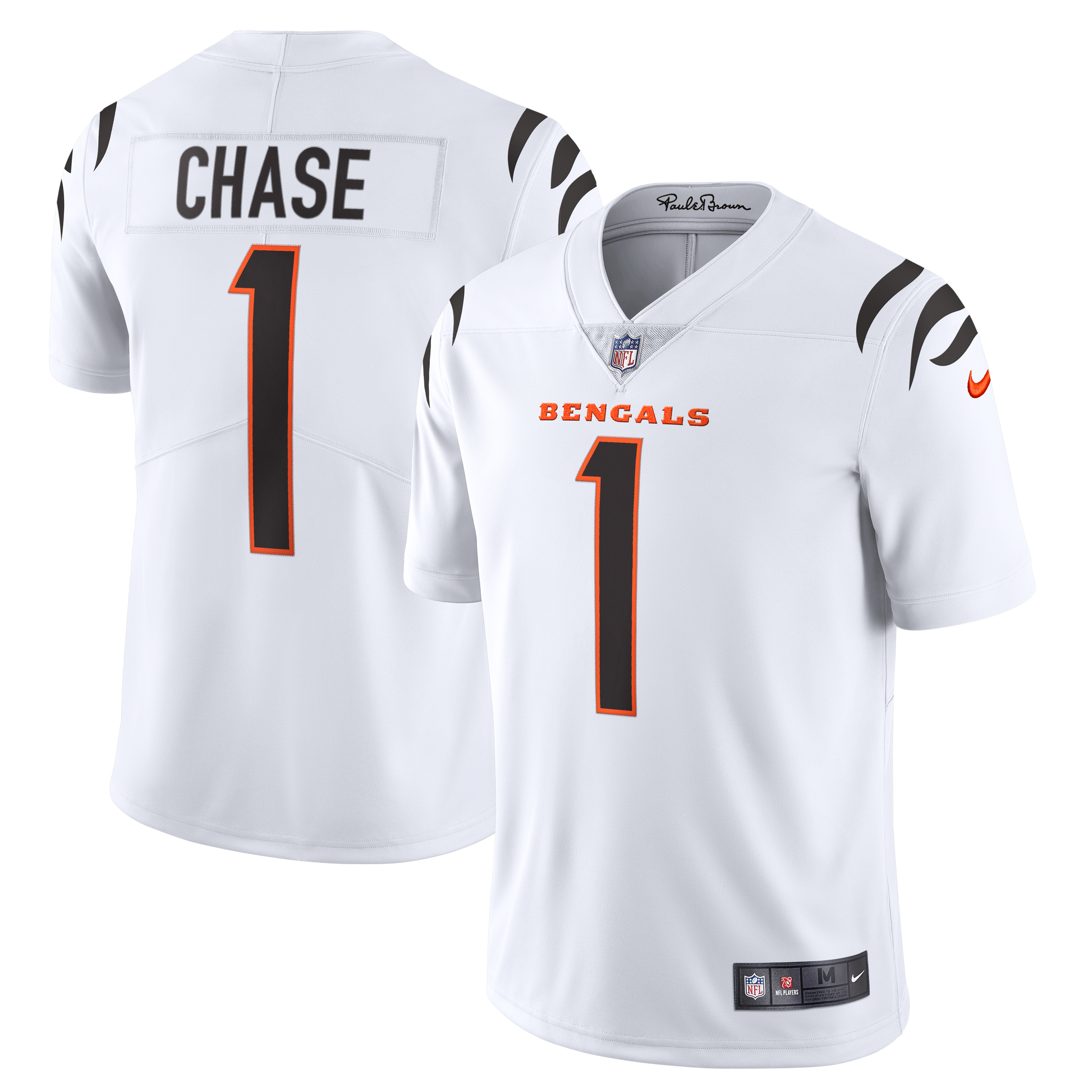 Ja'Marr Chase #1 Cincinnati Bengals White Nike Vapor F.U.S.E. Limited Jersey - Pro League Sports Collectibles Inc.