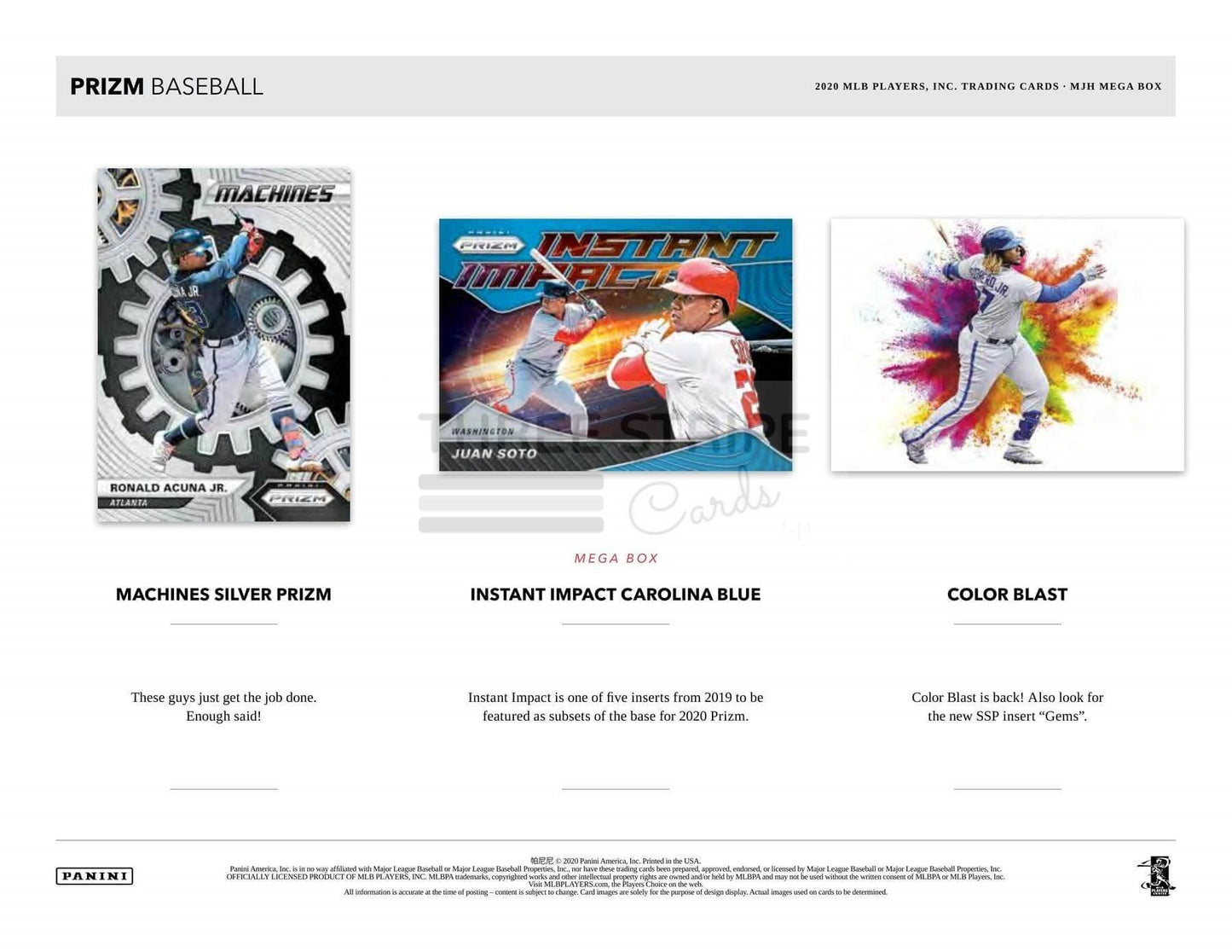 Panini Prizm 2020 Major League Baseball Mega Box