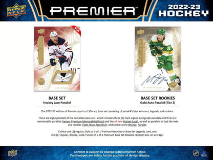2022-23 Premier Upper Deck Hockey Cards Hobby Box