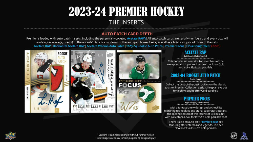 2023-24 Premier Upper Deck Hockey Cards Hobby Box