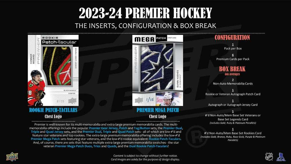 2023-24 Premier Upper Deck Hockey Cards Hobby Box