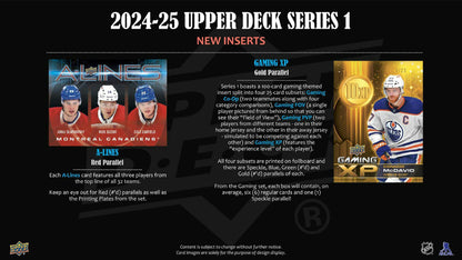 2024-25 Upper Deck Cards Series One Hobby Box