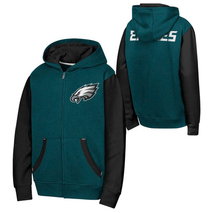 Youth Philadelphia Eagles Stadium 2.0 Full Zip Fleece Hoodie