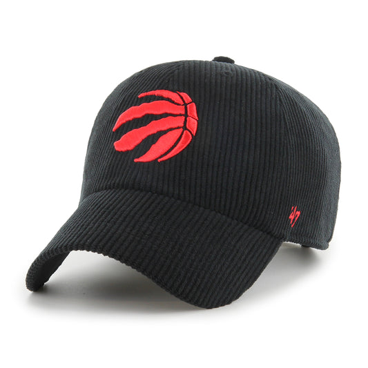 Toronto Raptors THICK CORD Clean Up '47 Brand Adjustable Hat - Black - Pro League Sports Collectibles Inc.