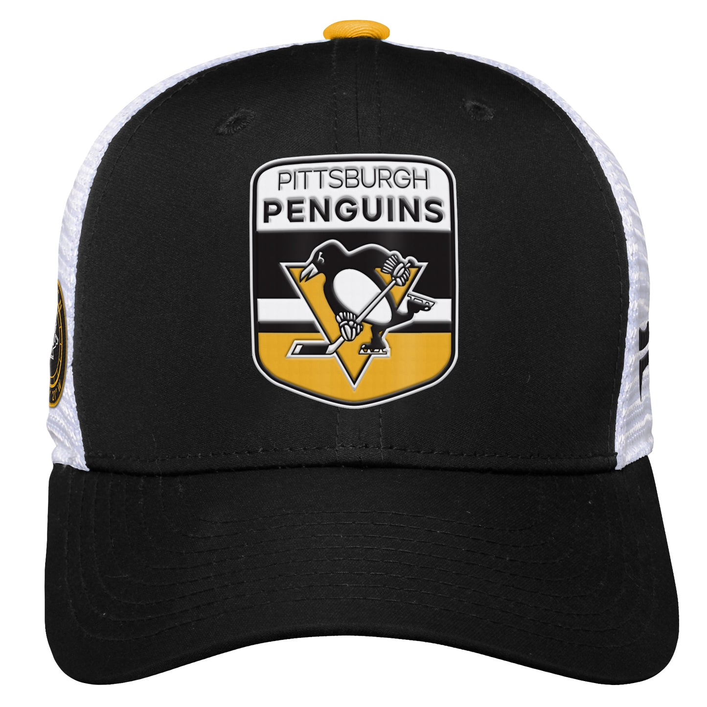 Youth Pittsburgh Penguins Fanatics Branded 2023 NHL Draft On Stage Trucker Adjustable Hat - Pro League Sports Collectibles Inc.