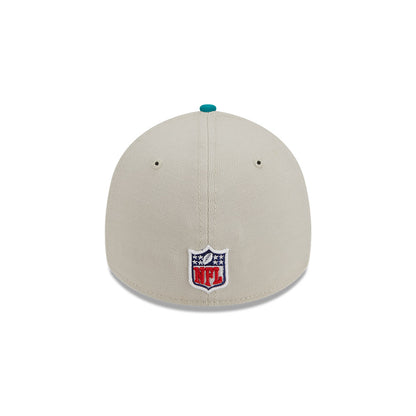 Miami Dolphins New Era 2023 Historic Sideline 39THIRTY Flex Hat - Cream/Teal - Pro League Sports Collectibles Inc.