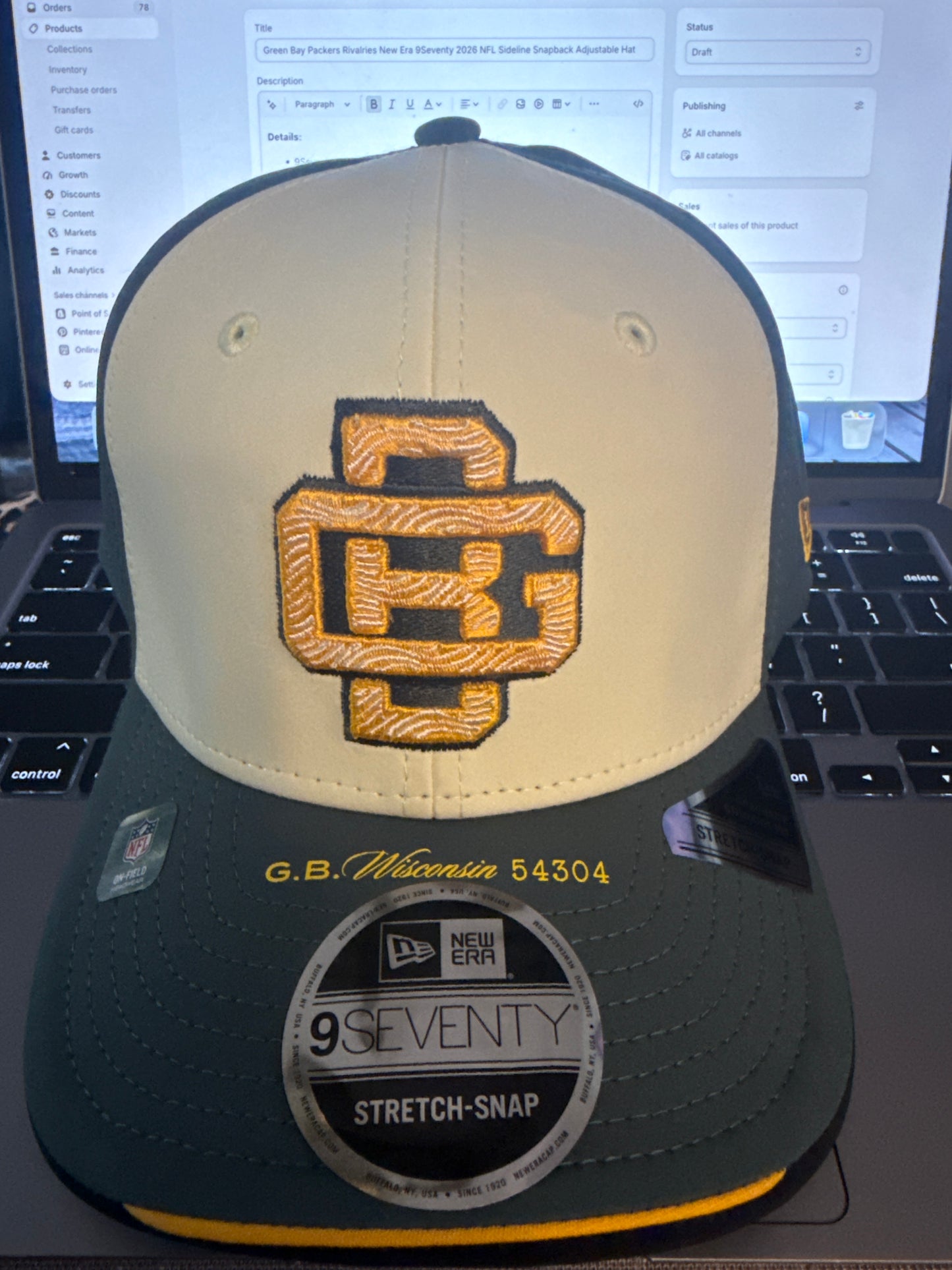 Green Bay Packers Rivalries New Era 9Seventy 2026 NFL Sideline Snapback Adjustable Hat