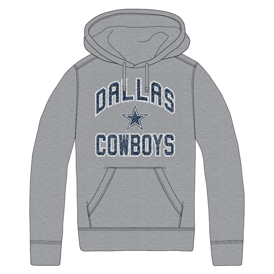 Dallas Cowboys 47 Brand Play Action Dom Hoodie - Grey - Pro League Sports Collectibles Inc.