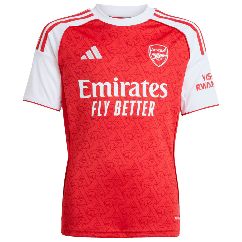 Youth Arsenal FC Adidas 25-26 Red Home Replica Jersey