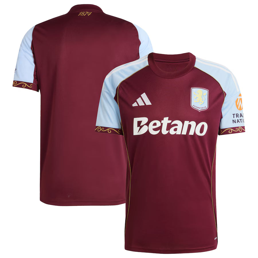 Aston Villa FC Adidas 2025/26 Home Replica Jersey - Claret
