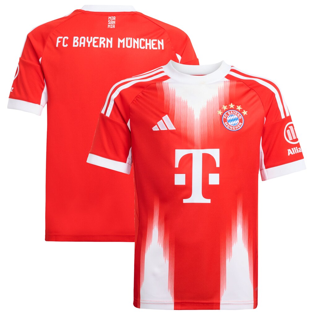 Youth Bayern Munich Adidas 2025/26 Home Replica Jersey - Red