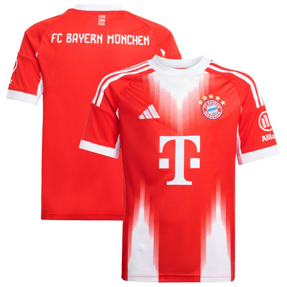Youth Bayern Munich Adidas 2025/26 Home Replica Jersey - Red
