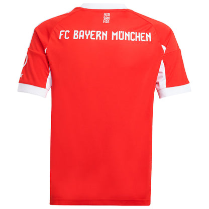 Youth Bayern Munich Adidas 2025/26 Home Replica Jersey - Red