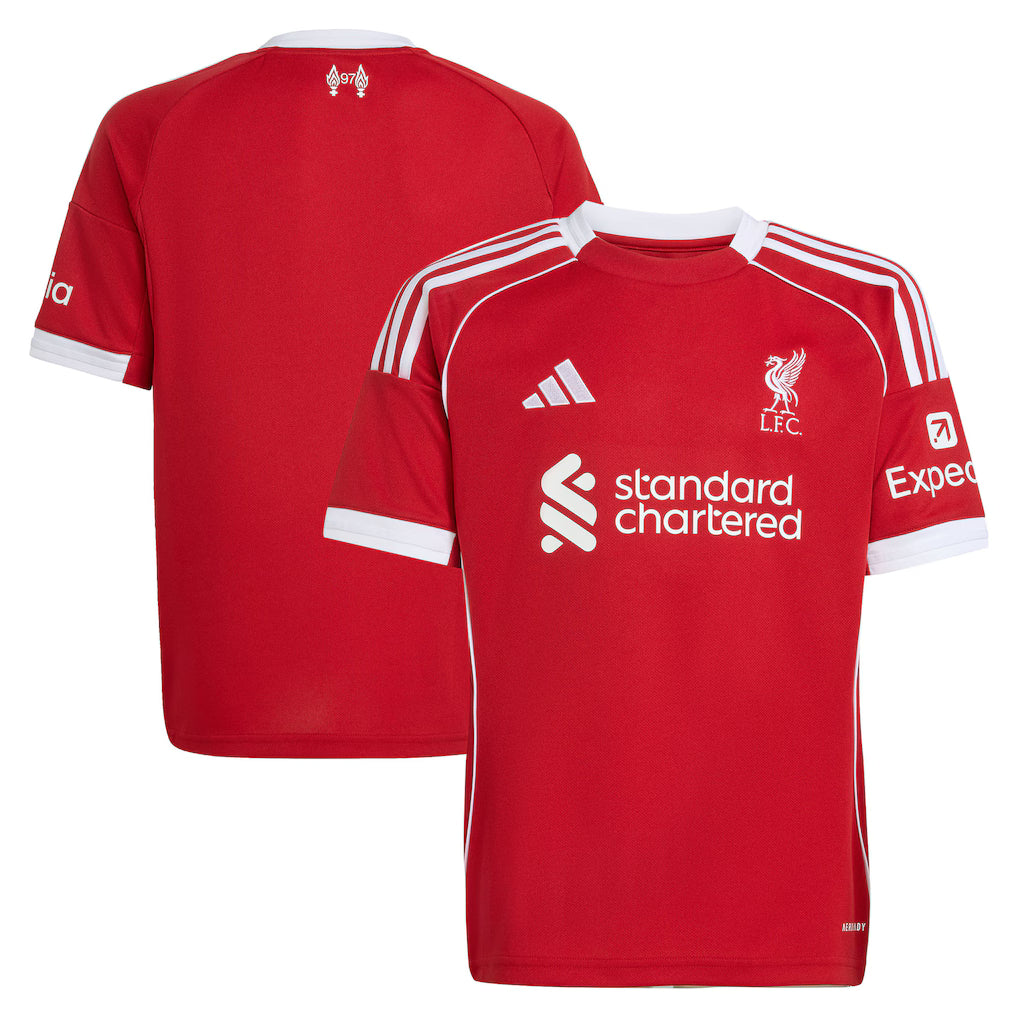 Youth Liverpool F.C. Adidas 2025/26 Replica Jersey - Red