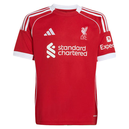 Youth Liverpool F.C. Adidas 2025/26 Replica Jersey - Red