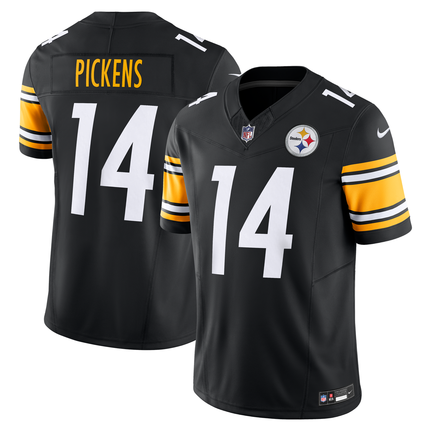 George Pickens #14 Pittsburgh Steelers Nike Vapor F.U.S.E. Limited Jersey - Black - Pro League Sports Collectibles Inc.