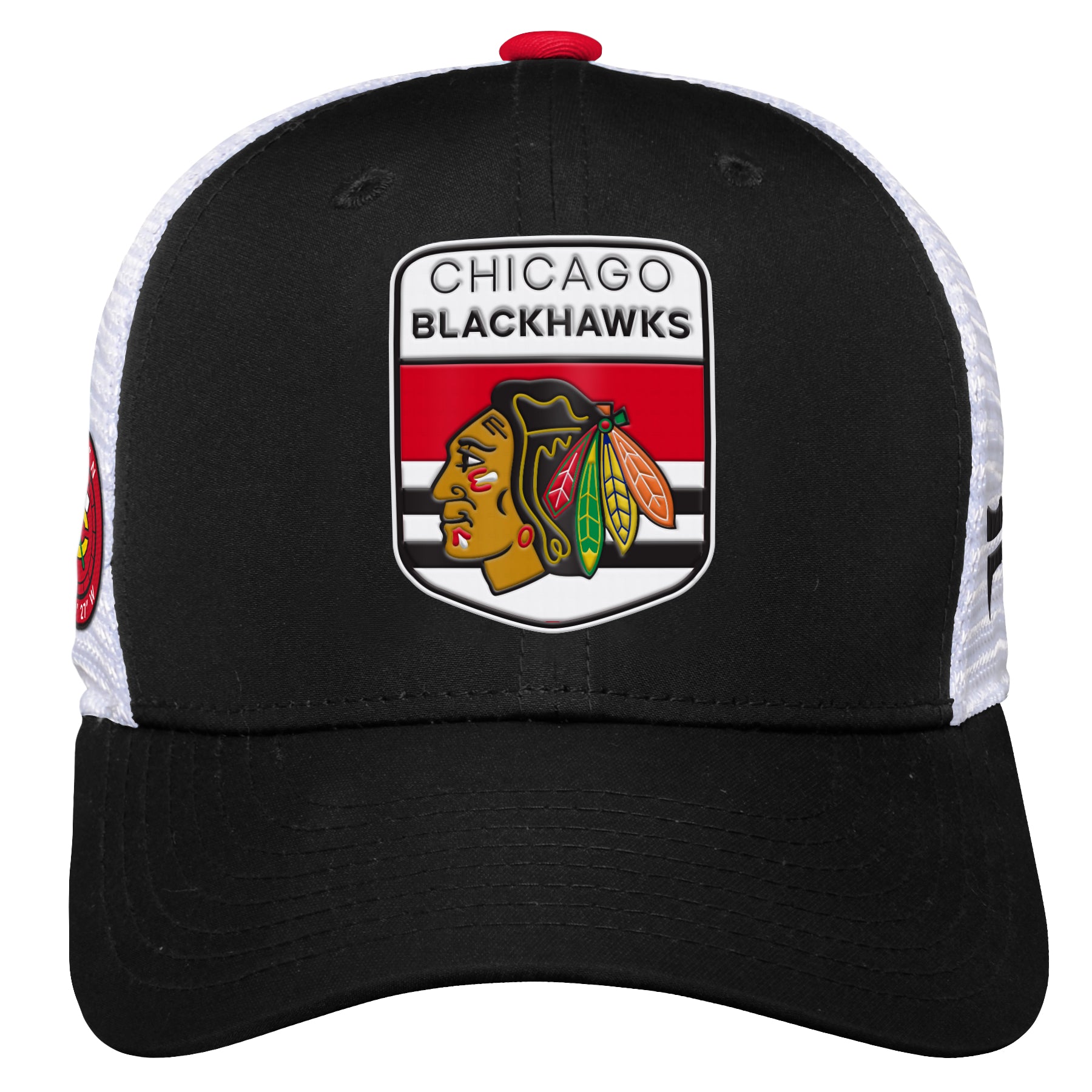 Youth Chicago Blackhawks Fanatics Branded 2023 NHL Draft On Stage Trucker Adjustable Hat - Pro League Sports Collectibles Inc.