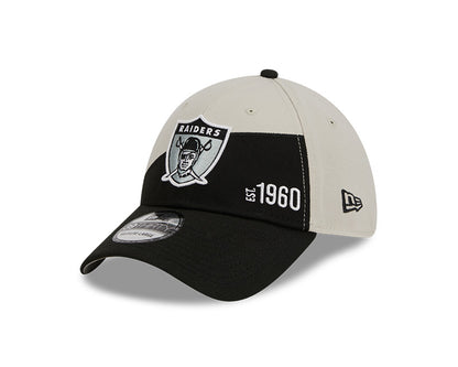 Las Vegas Raiders New Era 2023 Historic Sideline 39THIRTY Flex Hat - Cream/Black - Pro League Sports Collectibles Inc.