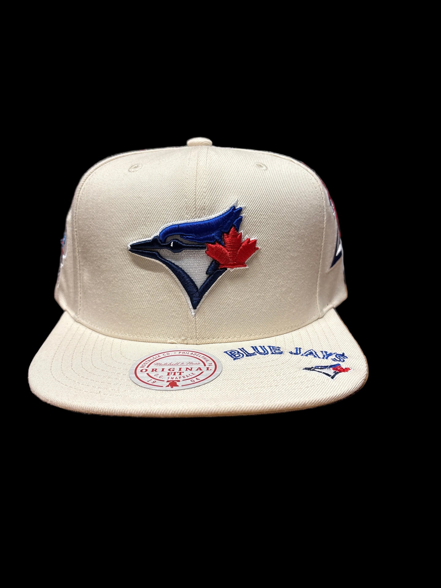 Toronto Blue Jays Historic Mitchell & Ness MLB Adjustable A-Frame Hat - Cream