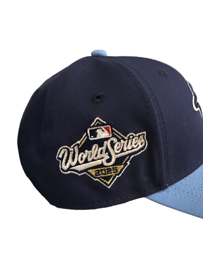 Youth Toronto Blue Jays New Era Navy 2-Tone 2025 World Series Side Patch 9FORTY Adjustable Hat
