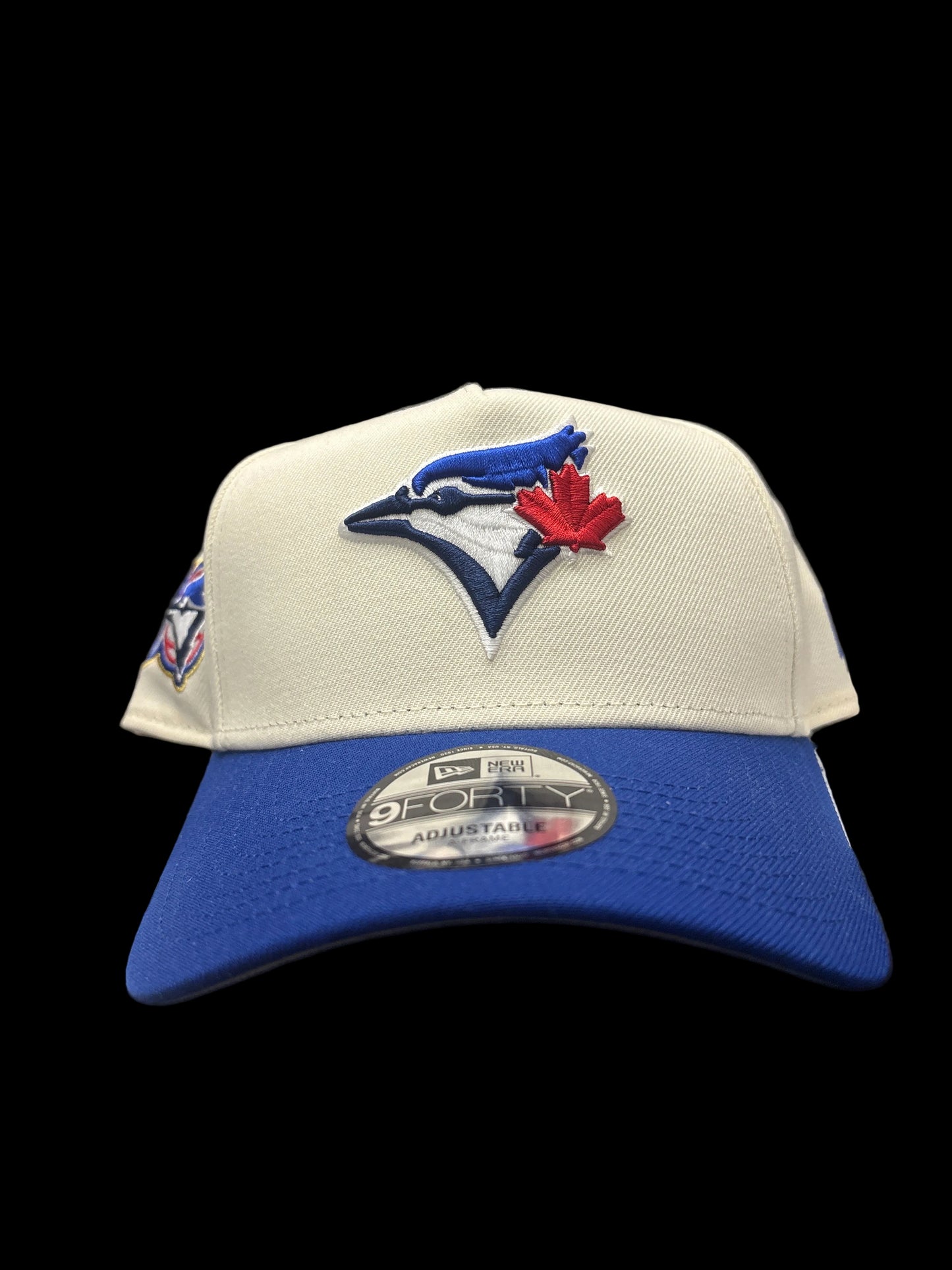 Toronto Blue Jays New Era 50th Season Anniversary On-Field 9FORTY Cream A-Frame SnapBack Hat