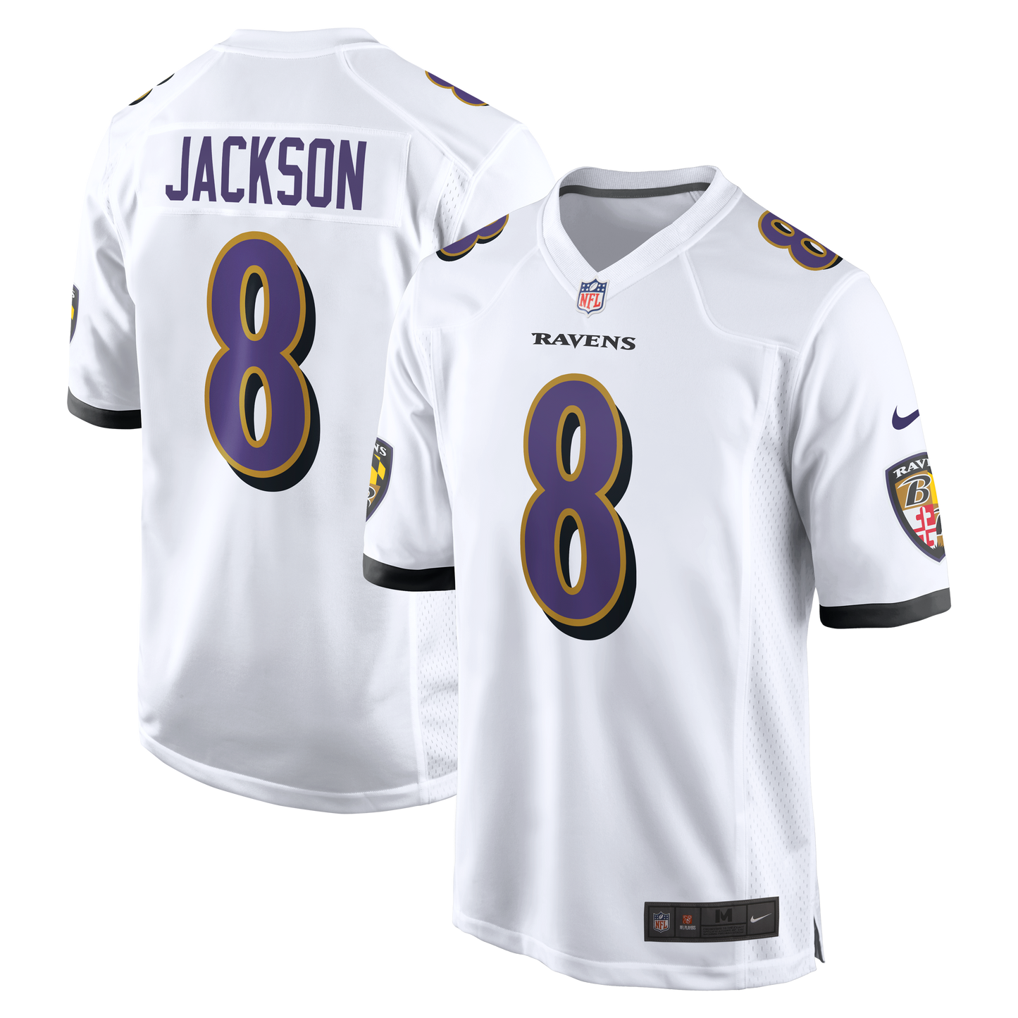 Lamar Jackson White Baltimore Ravens - Nike Game Finished Player Jersey