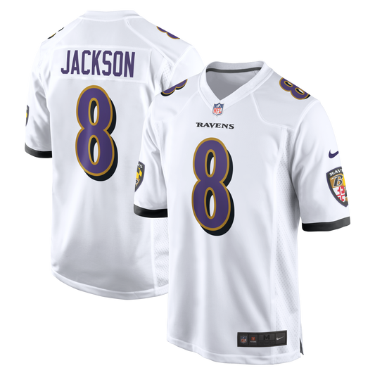 Lamar Jackson White Baltimore Ravens - Nike Game Finished Player Jersey - Pro League Sports Collectibles Inc.