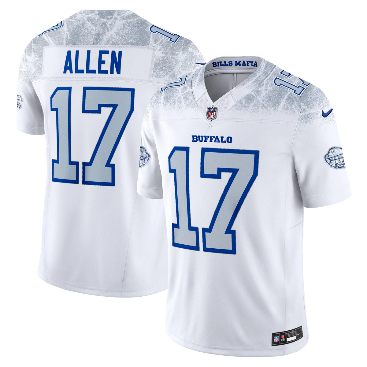 Josh Allen #17 Buffalo Bills White Vapor Nike Rivalries F.U.S.E. Player Limited Jersey - Snow White