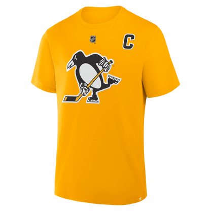 Sidney Crosby #87 Pittsburgh Penguins Fanatics Authentic Stack Name and Number T-Shirt - Gold