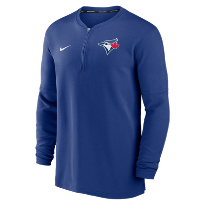 Toronto Blue Jays Nike Royal Blue Authentic Game Time Performance Quarter-Zip Top