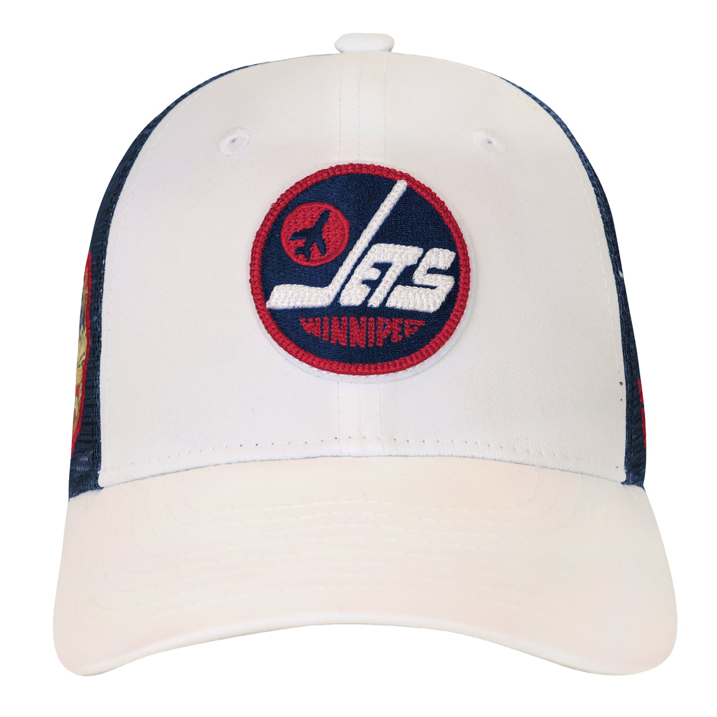 Youth Winnipeg Jets Fanatics A-Pro 2026 NHL Heritage Classic Trucker Adjustable Hat - White