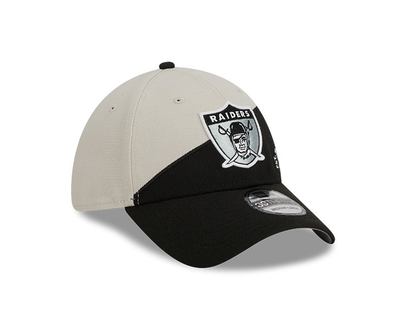 Las Vegas Raiders New Era 2023 Historic Sideline 39THIRTY Flex Hat - Cream/Black - Pro League Sports Collectibles Inc.