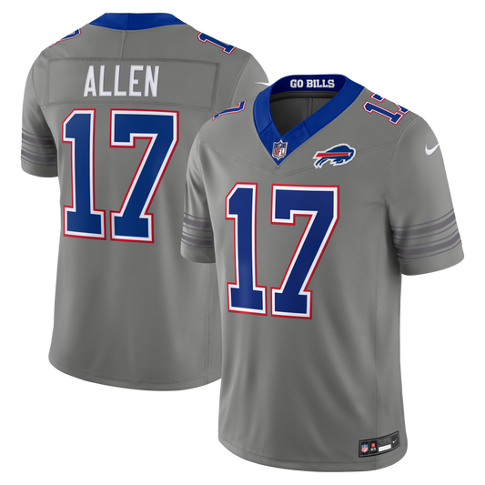 Josh Allen #17 Buffalo Bills Nickel City Vapor F.U.S.E. Stitched Limited Jersey - Gray