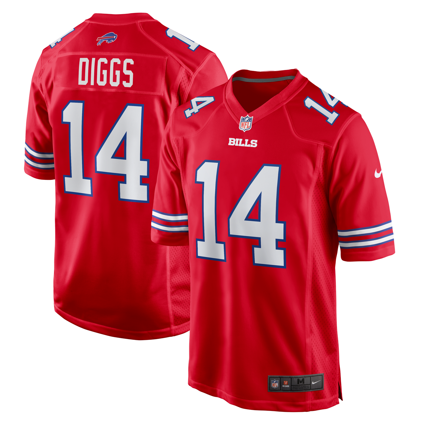 Stefon Diggs #14 Buffalo Bills Red- Nike Game Finished Player Jersey - Pro League Sports Collectibles Inc.