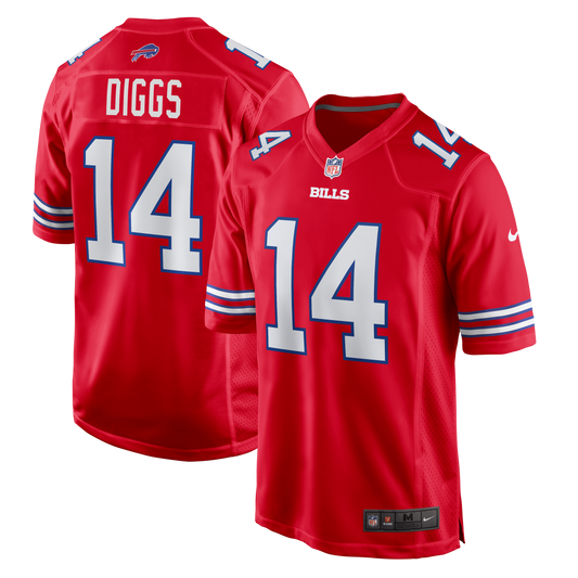 Stefon Diggs #14 Buffalo Bills Red- Nike Game Finished Player Jersey - Pro League Sports Collectibles Inc.