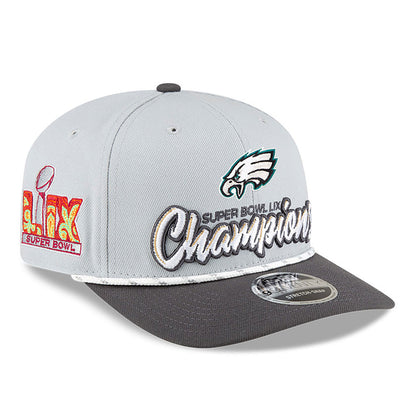 Philadelphia Eagles New Era Grey Super Bowl LIX Champions - 9Seventy Adjustable Snapback