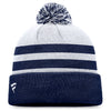Toronto Maple Leafs Fanatics Branded Gray Cuffed Knit Hat with Pom - Pro League Sports Collectibles Inc.