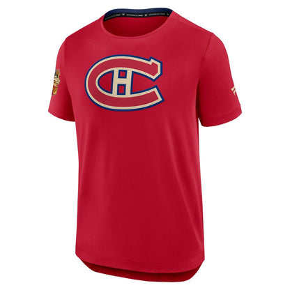 Montreal Canadiens Fanatics 2026 NHL Heritage Classic Authentic Pro Tech T-Shirt - Red