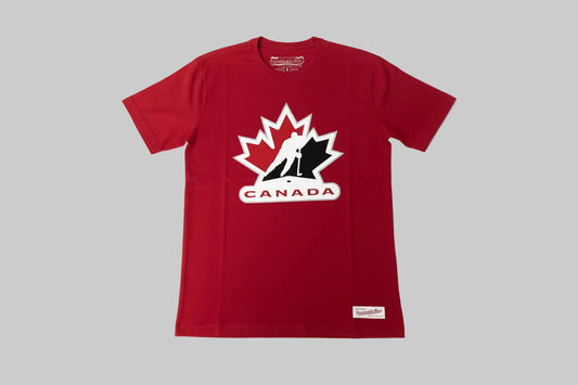 Team Canada #87 Sydney Crosby Mitchell & Ness Core Logo T-Shirt - Red