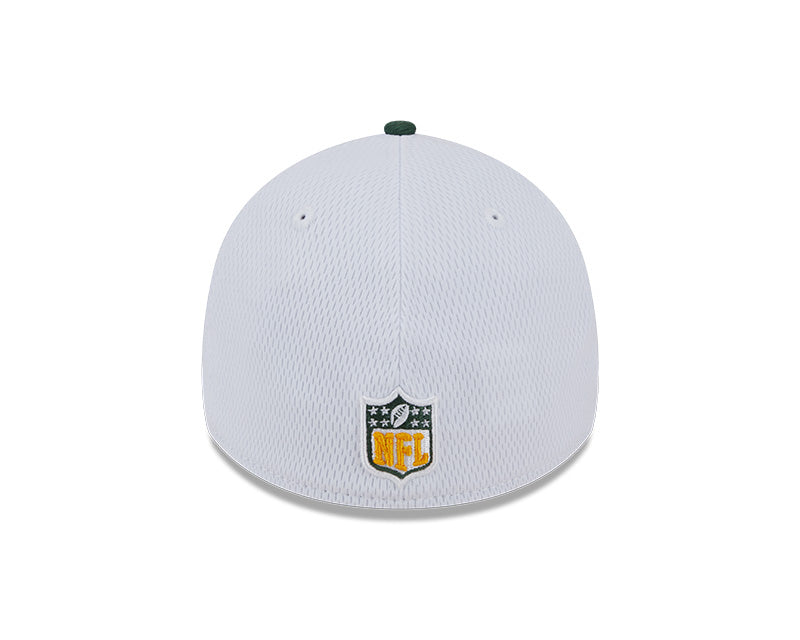 Green Bay Packers New Era 2023 Sideline 39THIRTY Flex Hat - White/Green - Pro League Sports Collectibles Inc.