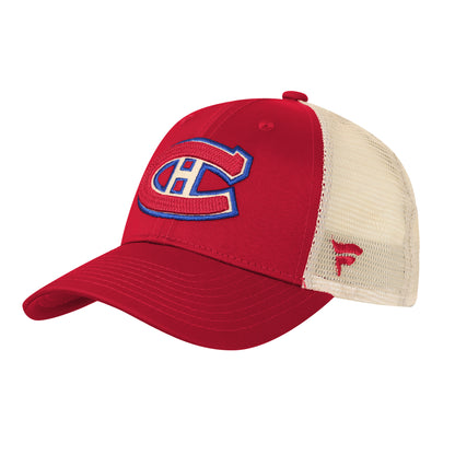 Youth Montreal Canadiens Fanatics A-Pro 2026 NHL Heritage Classic Trucker Adjustable Hat - Red