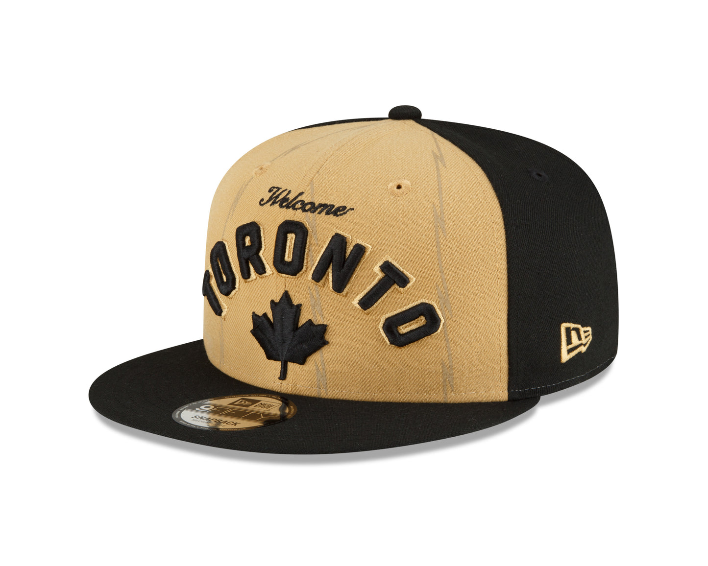 Toronto Raptors New Era City Edition 23/24 9Fifty Snapback- Tan/Black - Pro League Sports Collectibles Inc.