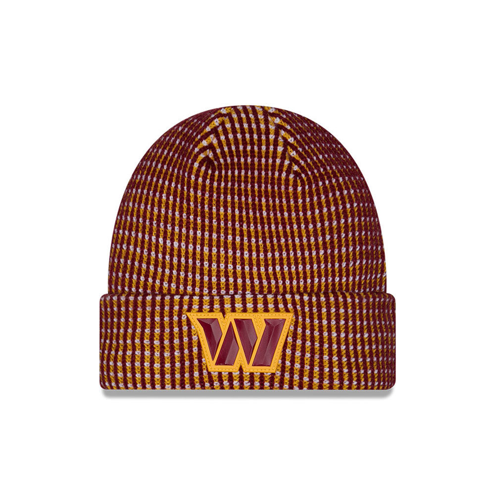 Washington Commanders 2026 New Era NFL Sideline Cold Weather Cuff Knit Toque - Dark Red / Gold