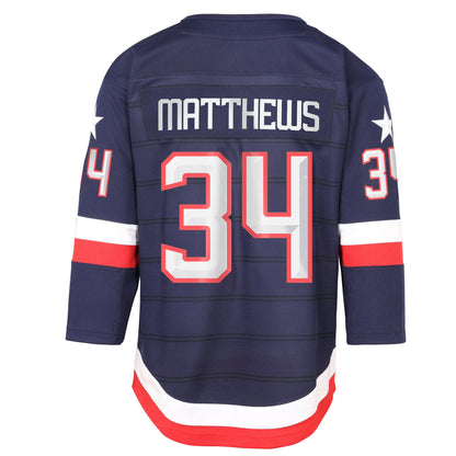 Youth Team U.S.A. Auston Matthews #34 4 Nations Face-Off 2025 Jersey