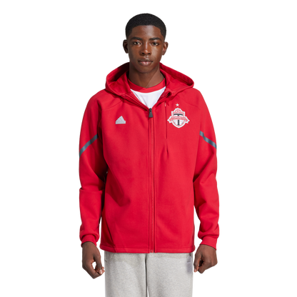 Toronto FC adidas Red 2024 Anthem Travel Raglan Sleeve Full-Zip Jacket