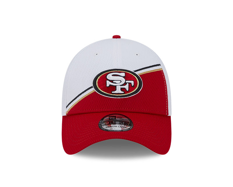 San Francisco 49ers New Era 2023 Sideline 39THIRTY Flex Hat - White/Red - Pro League Sports Collectibles Inc.